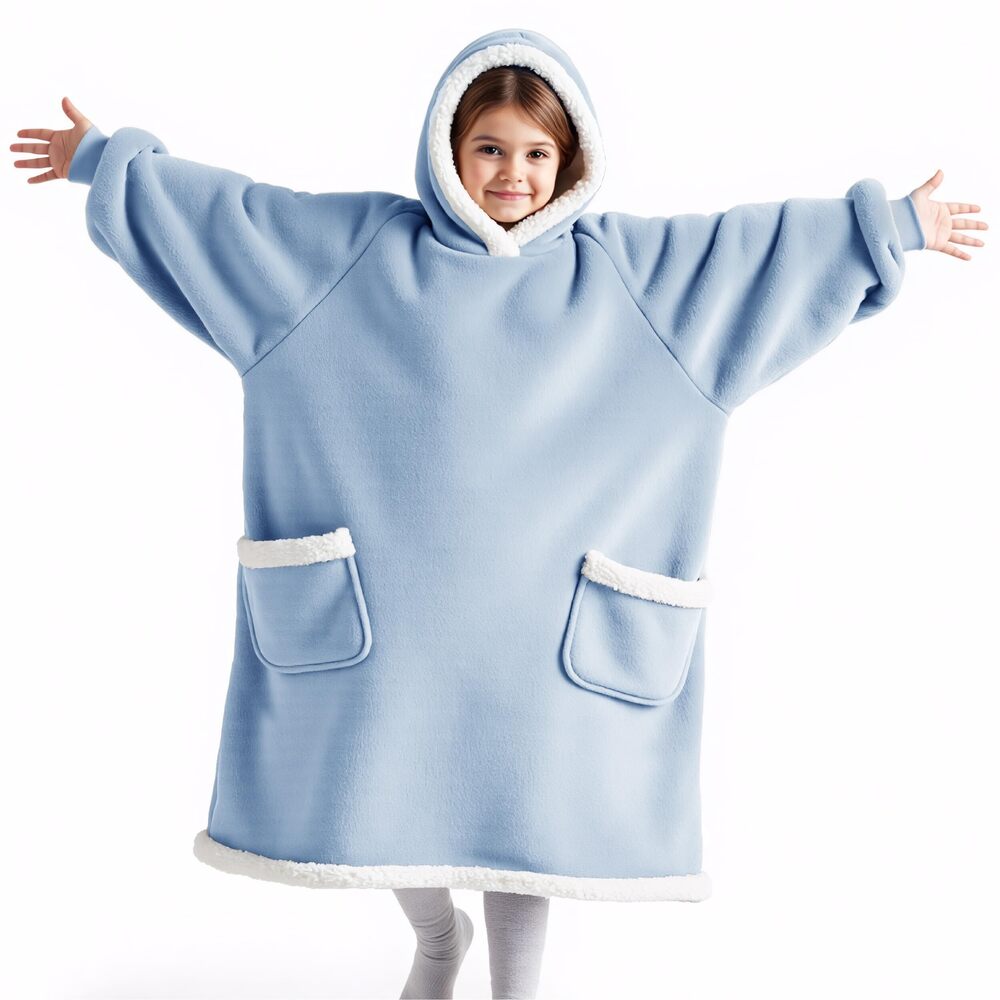 9719 Blanket Hoodie, Wearable Blanket for Adults & Kids as Gifts , Birthday